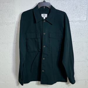 Mode of One Men's Relaxed-Fit Utility Shirt Jacket Deep Malachite Small $70